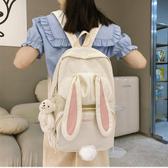 Sweet Large Capacity Rabbit Ear Nylon Backpack