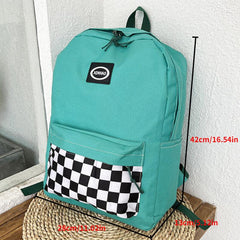 Plaid Pattern Backpack Large Capacity Travel Bag for Daily Use