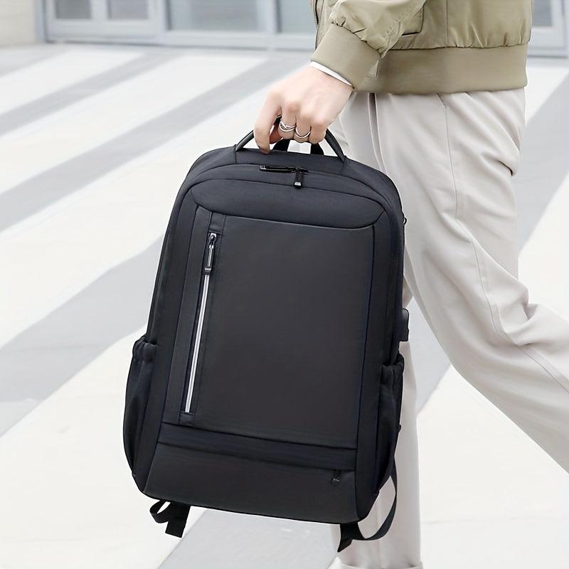 Men's Large Capacity Travel Backpack with USB Charging Port