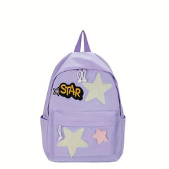 Large Capacity Star Pattern Backpack for Students