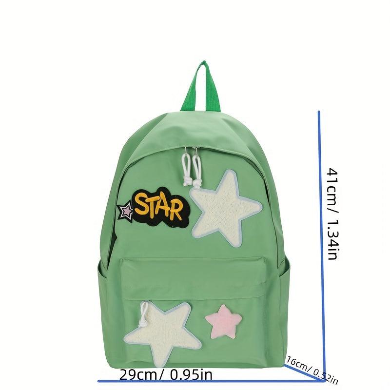 Large Capacity Star Pattern Backpack for Students