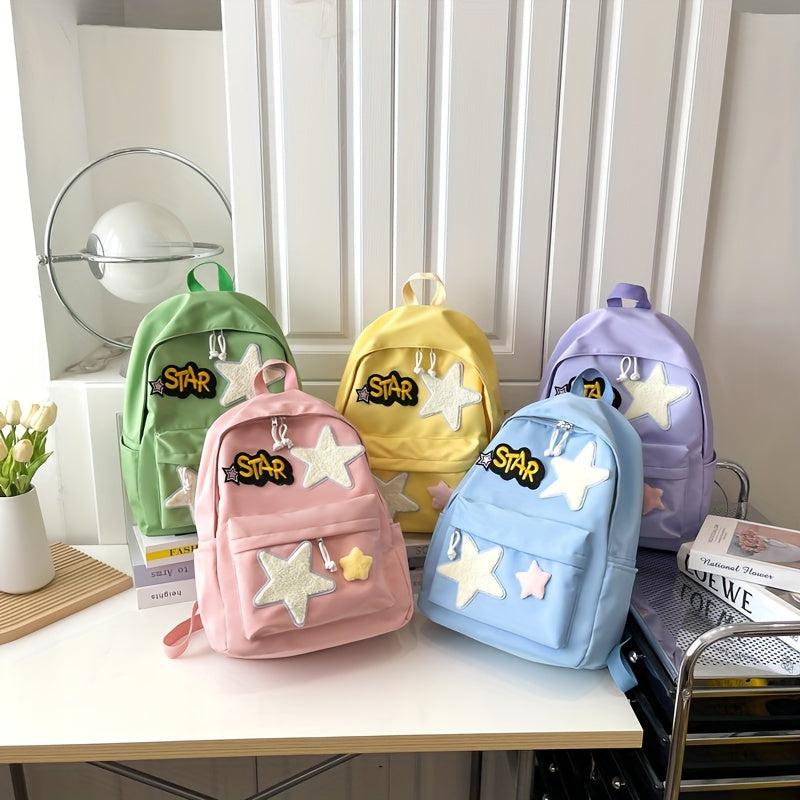 Large Capacity Star Pattern Backpack for Students