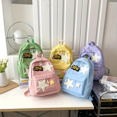 Large Capacity Star Pattern Backpack for Students