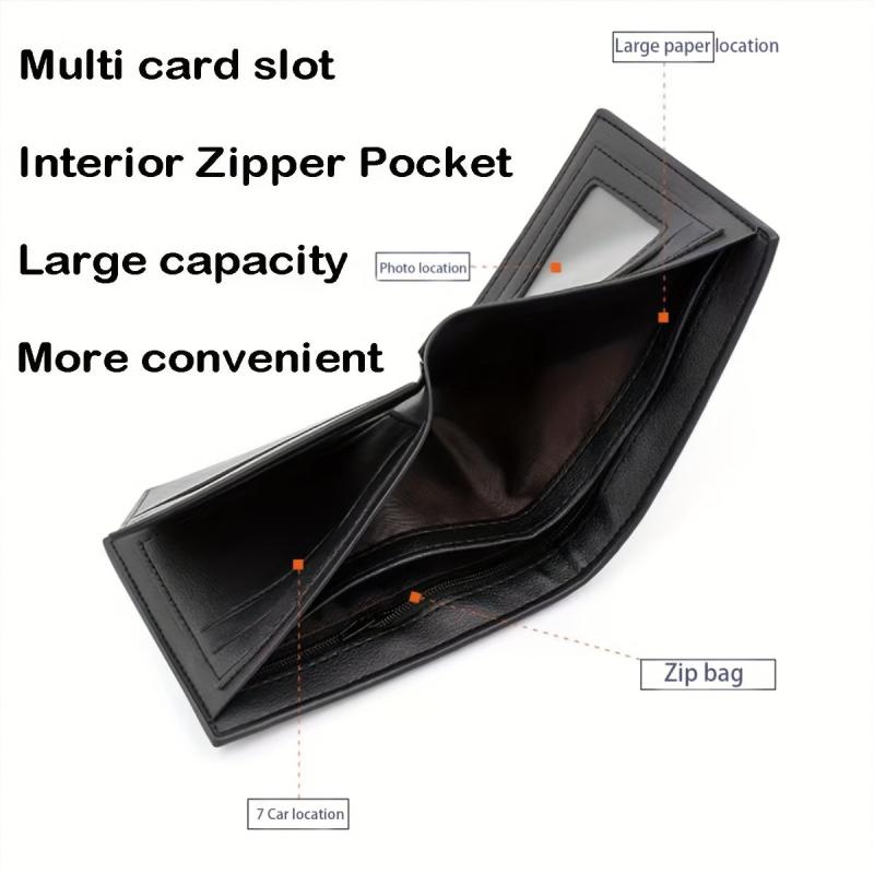 Men's Wallet Short Business First Layer Leather Bag Thin Wallet