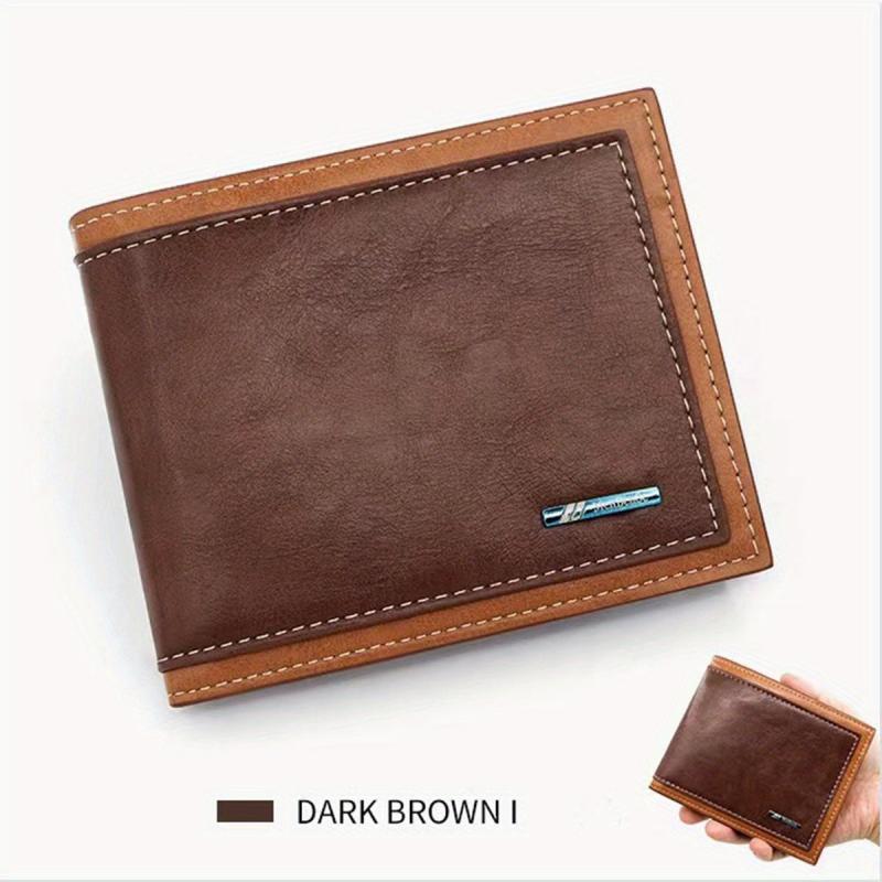 Men's Wallet Short Business First Layer Leather Bag Thin Wallet