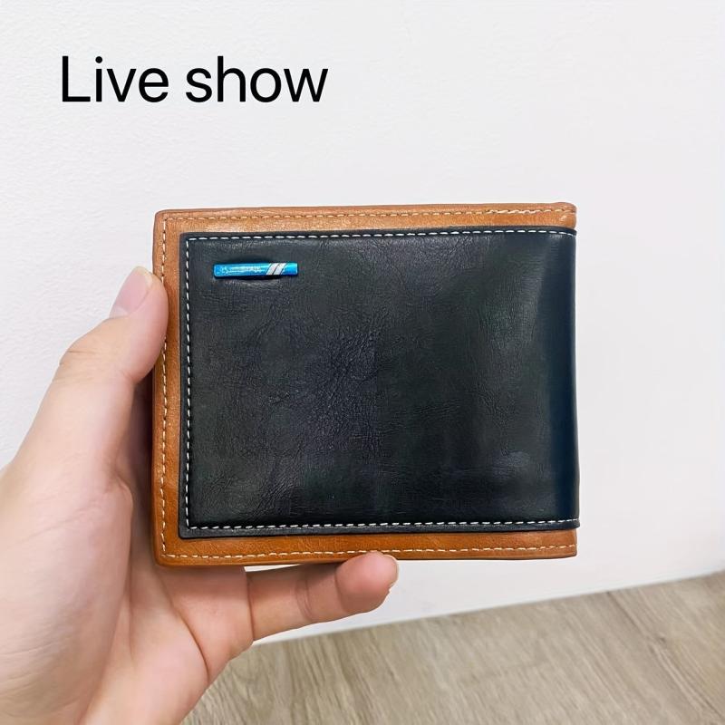 Men's Wallet Short Business First Layer Leather Bag Thin Wallet