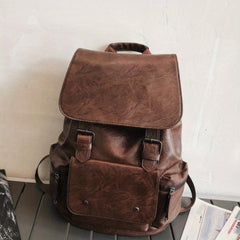 Men's Large Backpack High School Students Schoolbag Vintage Travel Backpack