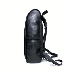Men's Women's Outdoor Leather Backpack Student Commuter Bag