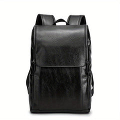 Men's Women's Outdoor Leather Backpack Student Commuter Bag