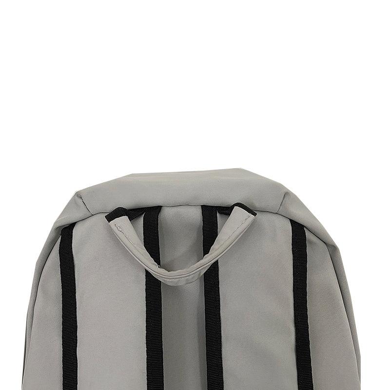 Nylon Pleated Solid Double Shoulder School Bag