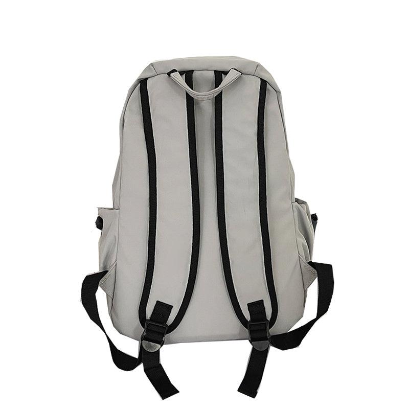 Nylon Pleated Solid Double Shoulder School Bag
