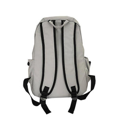 Nylon Pleated Solid Double Shoulder School Bag