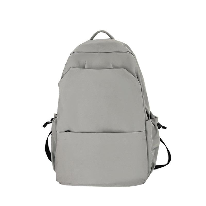 Nylon Pleated Solid Double Shoulder School Bag