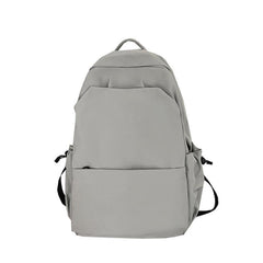 Nylon Pleated Solid Double Shoulder School Bag