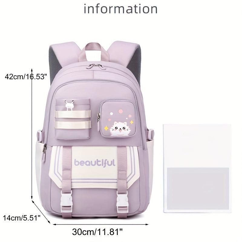 Casual Large Capacity Student Cat Backpack
