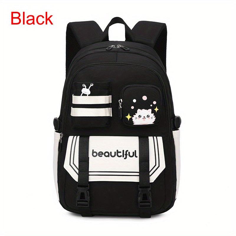 Casual Large Capacity Student Cat Backpack