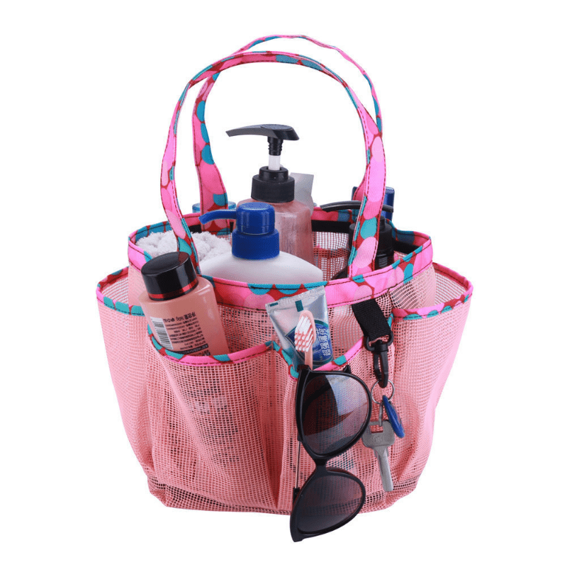 Portable Mesh Beach Bag Bath Swimming Bath Bag Pocket Mesh Cosmetics Storage Bag
