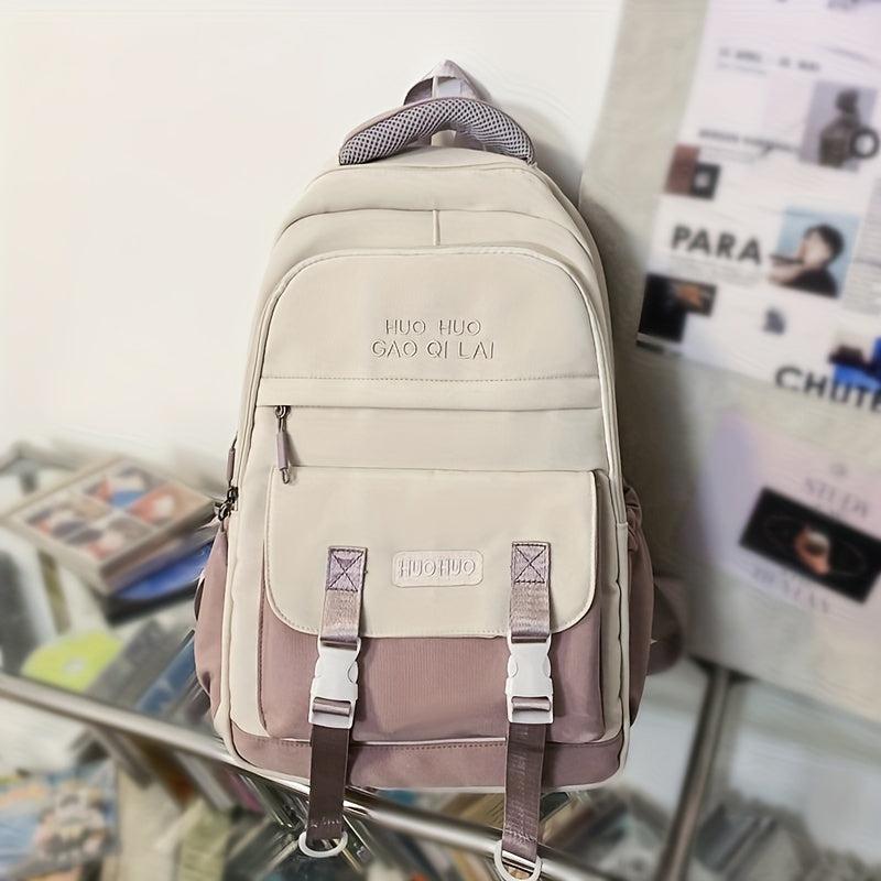 Casual Backpack High School Student Large Capacity Men Women Shoulder Bag