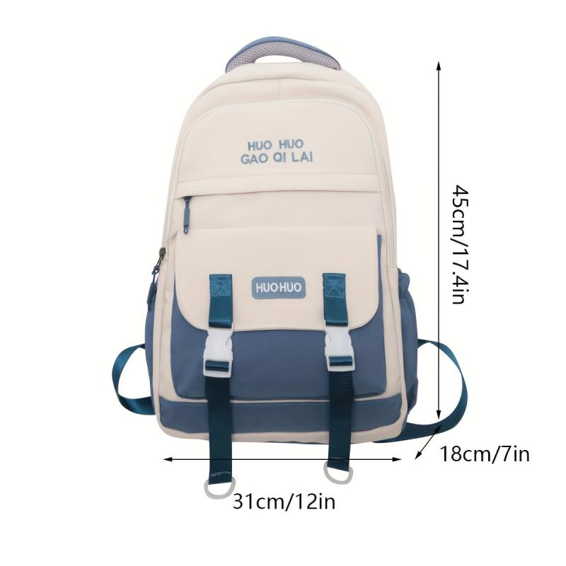 Casual Backpack High School Student Large Capacity Men Women Shoulder Bag