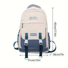 Casual Backpack High School Student Large Capacity Men Women Shoulder Bag