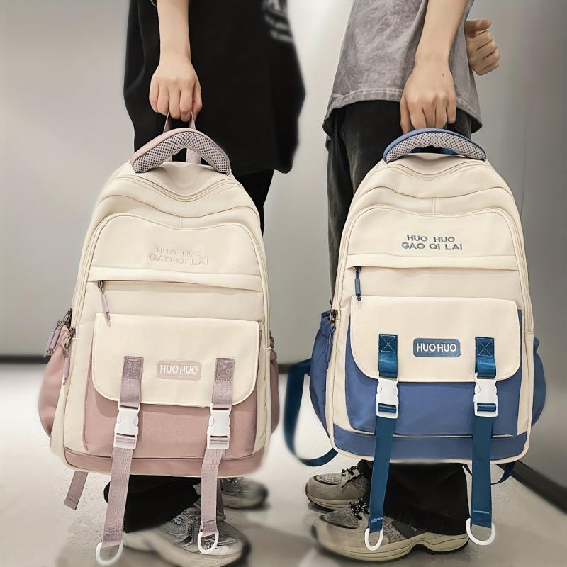 Casual Backpack High School Student Large Capacity Men Women Shoulder Bag