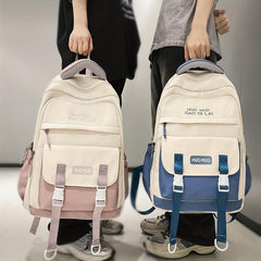 Casual Backpack High School Student Large Capacity Men Women Shoulder Bag