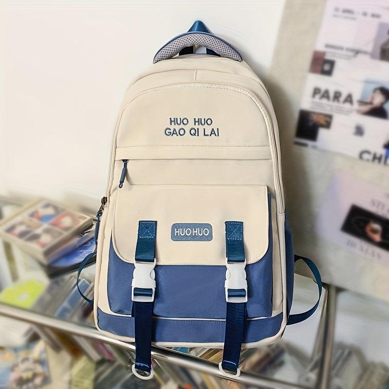 Casual Backpack High School Student Large Capacity Men Women Shoulder Bag