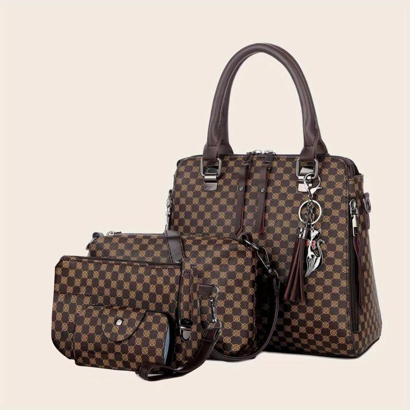 4 Piece Set Business Briefcase Summer Women's Shoulder Bag