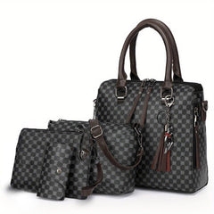 4 Piece Set Business Briefcase Summer Women's Shoulder Bag