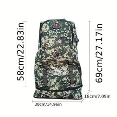 Men's Camo Outdoor Travel Backpack Large Capacity