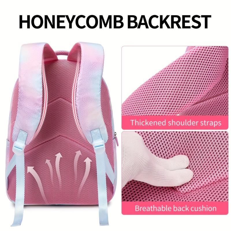 Girls Gradients Laptop Schoolbag Middle School Backpack