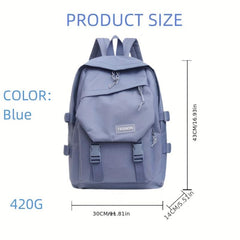 Large Capacity Students Backpack Canvas Schoolbag Solid Bag For Men