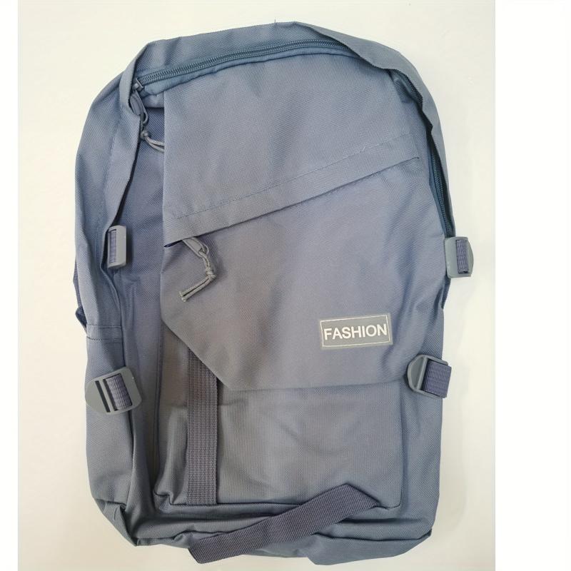 Large Capacity Students Backpack Canvas Schoolbag Solid Bag For Men