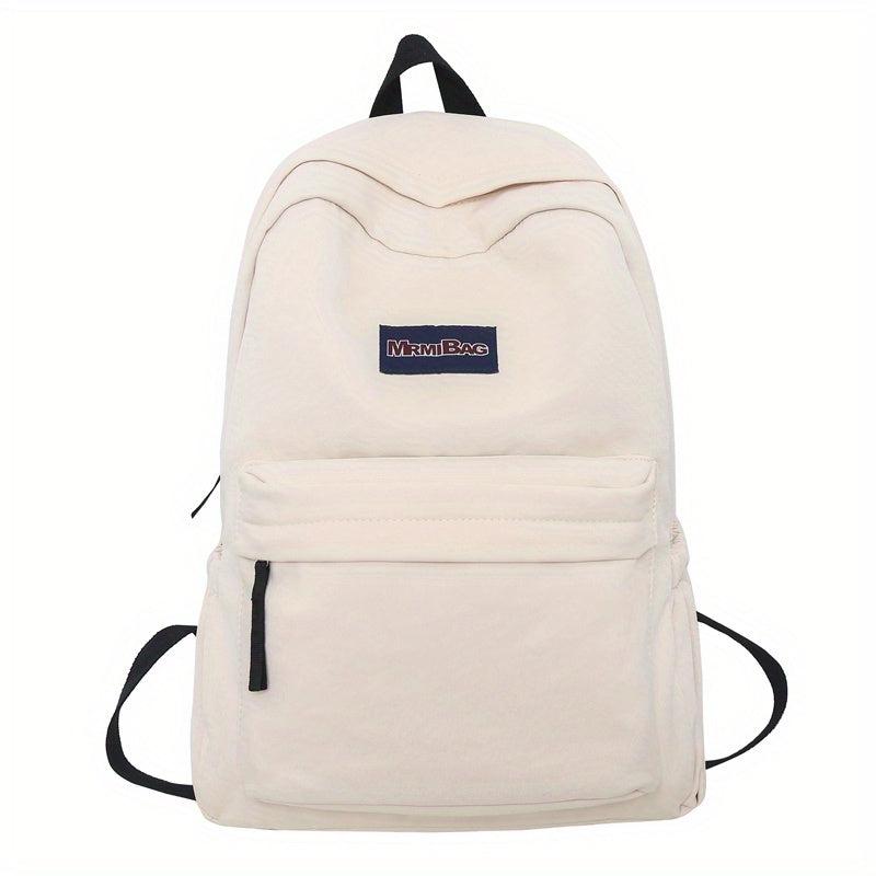 Solid Backpack for Students Lightweight Large Capacity Outdoor Bag