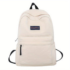 Solid Backpack for Students Lightweight Large Capacity Outdoor Bag