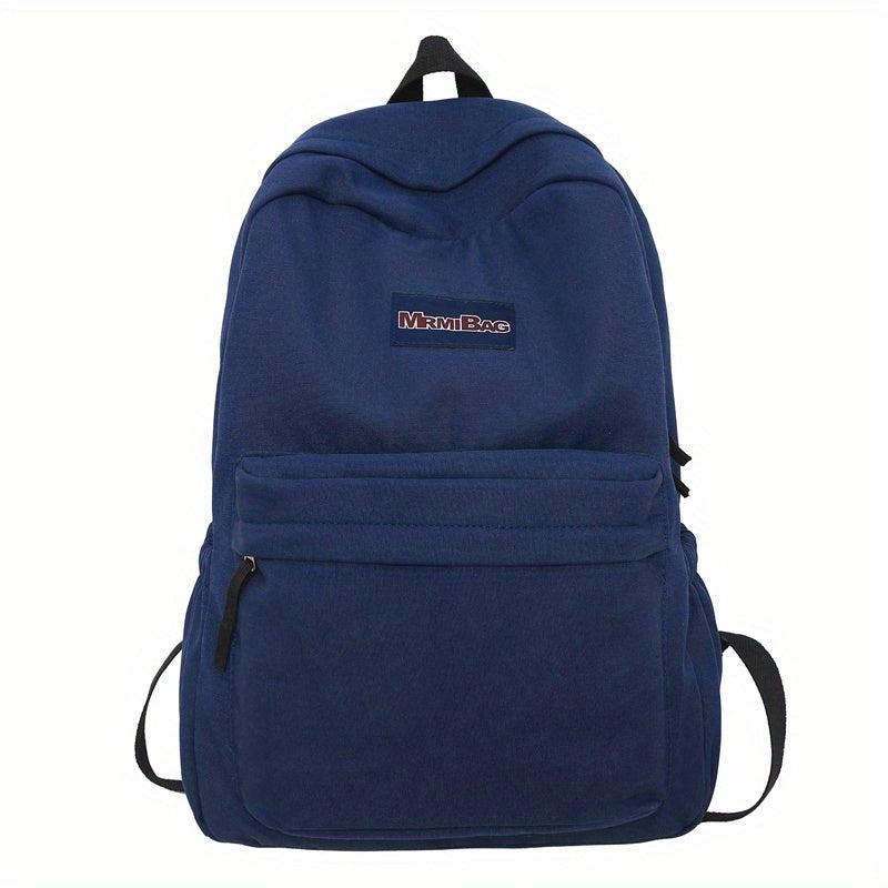 Solid Backpack for Students Lightweight Large Capacity Outdoor Bag