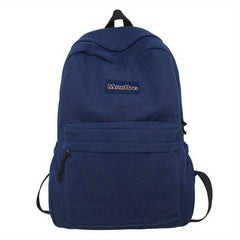 Solid Backpack for Students Lightweight Large Capacity Outdoor Bag