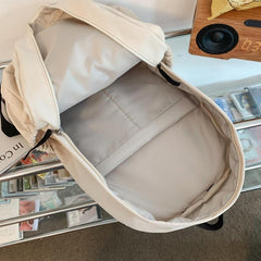 Solid Backpack for Students Lightweight Large Capacity Outdoor Bag