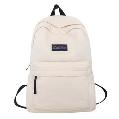 Solid Backpack for Students Lightweight Large Capacity Outdoor Bag