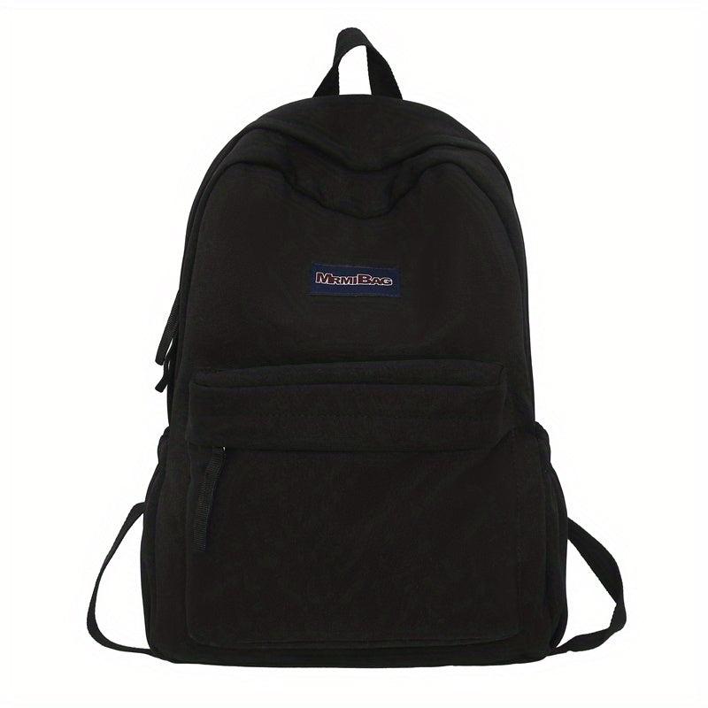 Solid Backpack for Students Lightweight Large Capacity Outdoor Bag