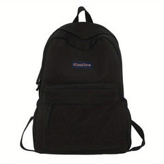 Solid Backpack for Students Lightweight Large Capacity Outdoor Bag