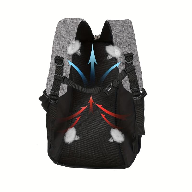Large Capacity USB Laptop Backpack 43 18 cm Water Resistant Travel Backpack