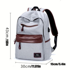 Large Laptop Backpack w/ USB Charging Port