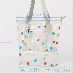 Polka Dot Beach Toiletry Bag Frosted Transparent Storage Large Capacity