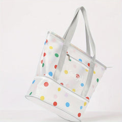 Polka Dot Beach Toiletry Bag Frosted Transparent Storage Large Capacity