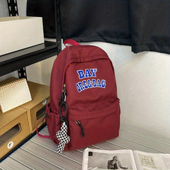 Letter Print Backpack Large Capacity Casual Backpack School Bag