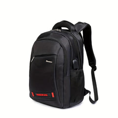 Men's Large Capacity Backpack with USB Charging Port