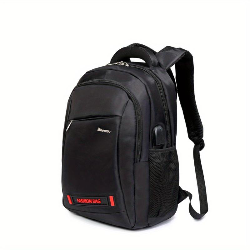 Men's Large Capacity Backpack with USB Charging Port