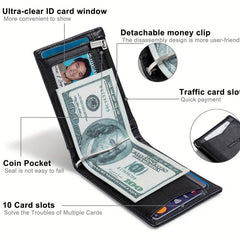 RFID Blocking Money Clip Wallet for Men