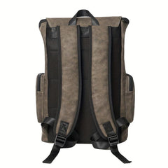 Men's High PU Backpack Computer Backpack Large Capacity Travel Backpack